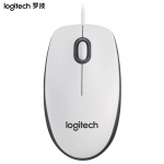 罗技（Logitech） M100r 有线鼠标 大手鼠标 商务办公鼠标 家用对称鼠标 企业采购 白色