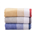 爱尔家纺（AIERJF）   天然植物纤维超柔亲肤亮光纱毛巾6条装红、灰、蓝（30*60cm）