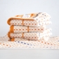 爱尔家纺（AIERJF）   享生活面巾2条装橙蓝点状条纹（30*60cm）/套