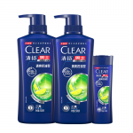 清扬（CLEAR）去屑洗发水套装清爽控油型500gx2+100g  洗发露洗头膏C罗