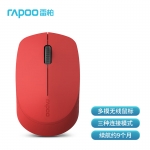雷柏（Rapoo）M100G 无线蓝牙鼠标 无线2.4G/蓝牙3.0/蓝牙4.0三模 红色