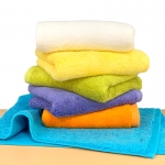 爱尔家纺（AIERJF）   大美长绒面巾 天然木纤维柔软加厚超吸水黄、天蓝、绿、白、蓝紫、橙（34*74cm）/套