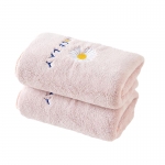 婵思（CHANSI）   MJ0BH02100128 珊瑚绒雏菊毛巾系列毛浴巾组合装毛巾*1p浴巾*1p